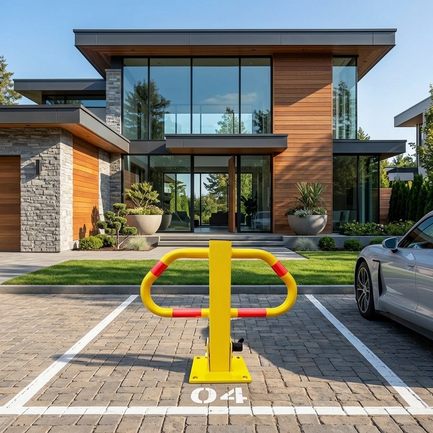 Parkovací zábrana AT PARK ve tvaru motýla, 550 mm, skládací, přišroubovatelná